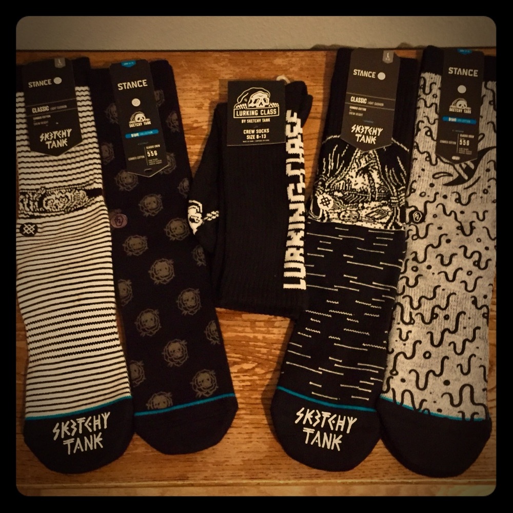 🔥💀NEW Stance x Sketchy Tank RARE 5Pk Bundle💀🔥